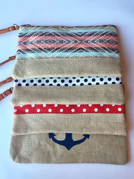 Burlap & Canvas Anything Bags/Clutch