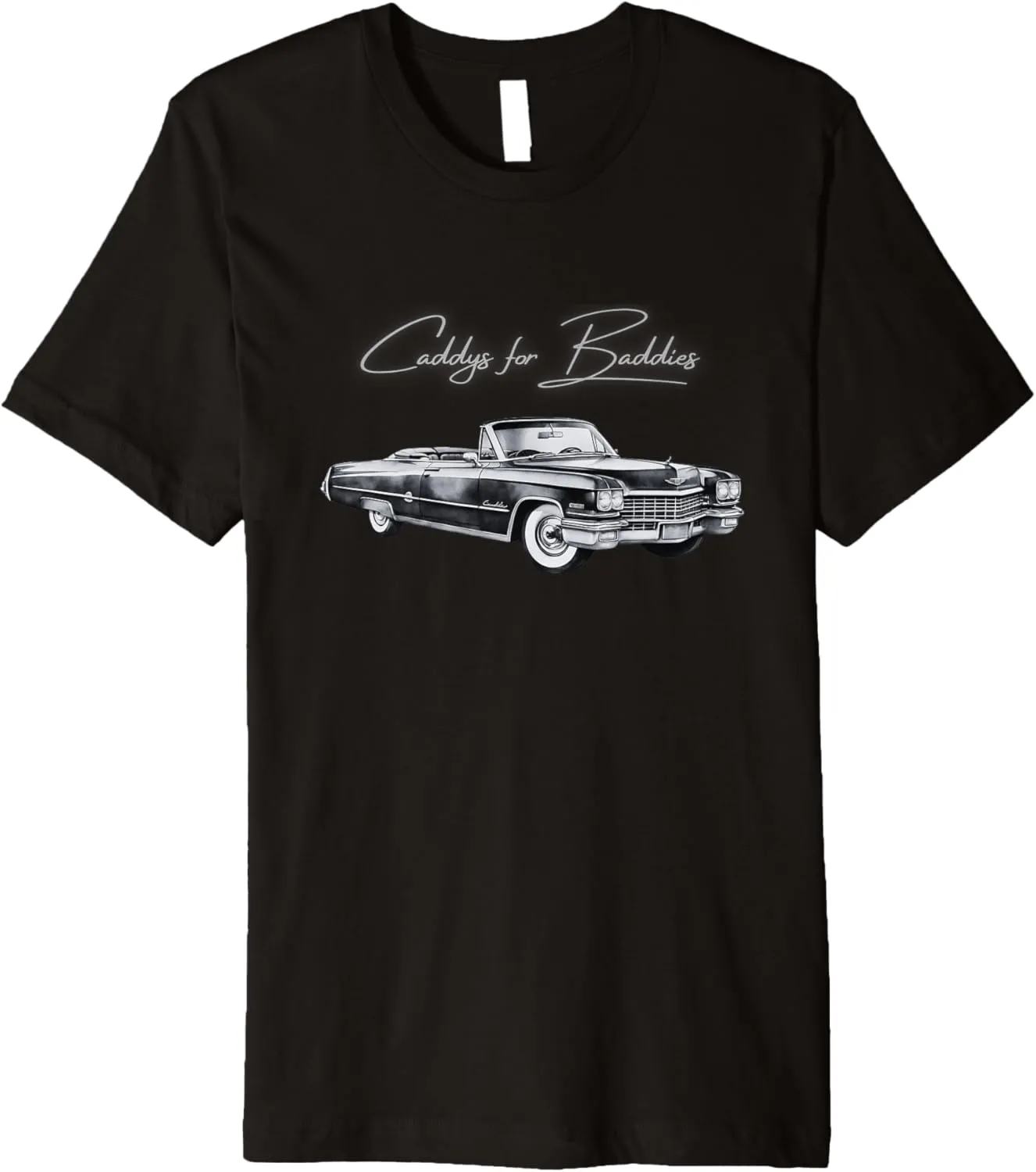 Cadillac Classic - Old School | Black & White Premium T-Shirt