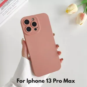 Camera Lens Cover Shockproof Silicone Case For Apple iPhone 13 Pro Max Pink
