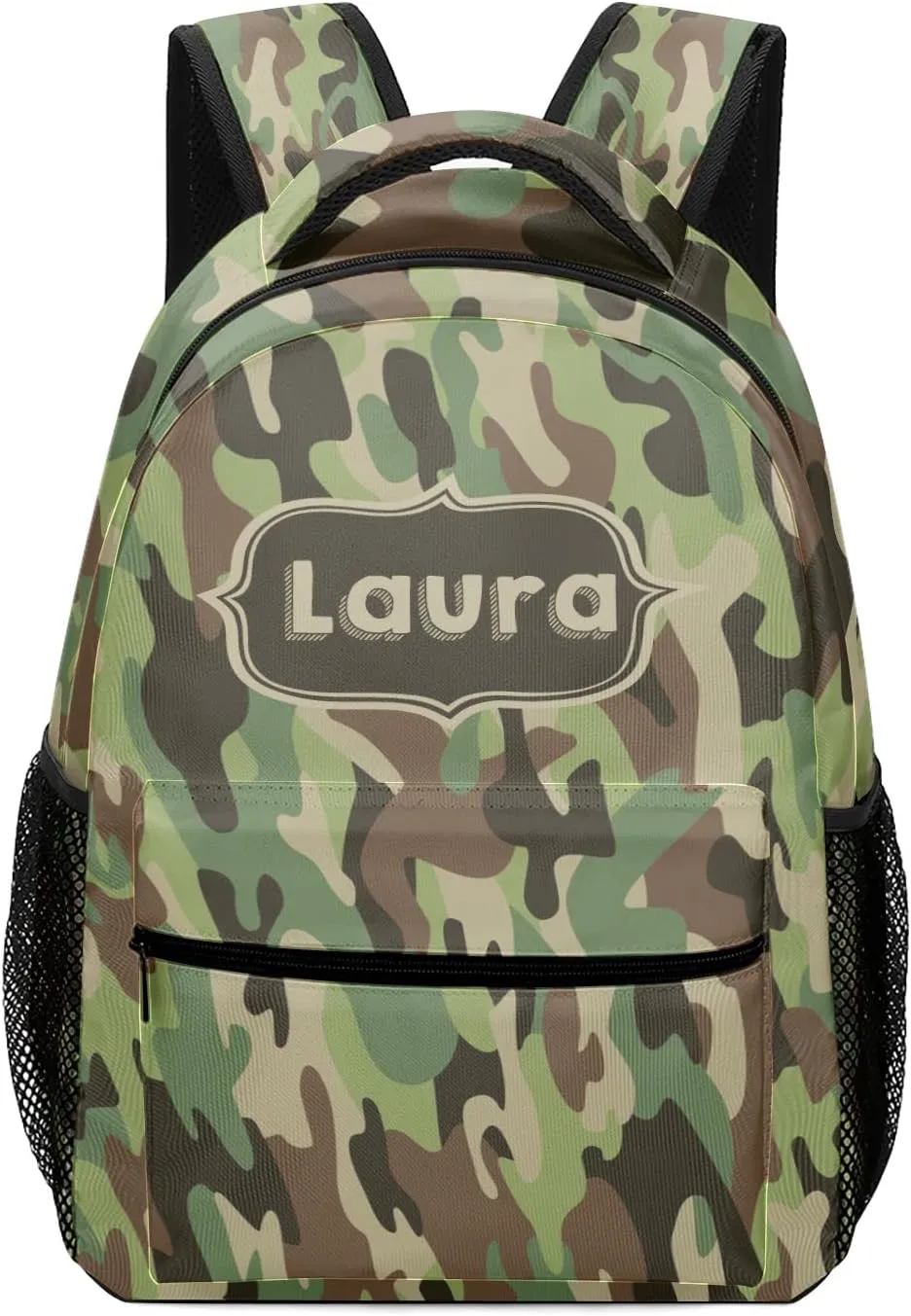 Camouflage Army and Military Backpack Personalized Name Laptop Travel Hiking Camping Daypack