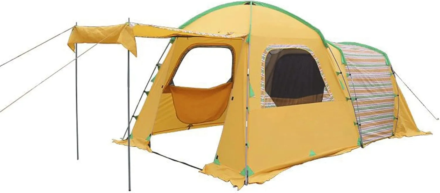 Camping Tent 4- Person Dual- use One-Bedroom One- Living Outdoor Tent for 4 People Tent for Camping Traveling Backpacking Hiking Outdoors
