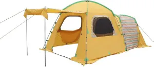 Camping Tent 4- Person Dual- use One-Bedroom One- Living Outdoor Tent for 4 People Tent for Camping Traveling Backpacking Hiking Outdoors
