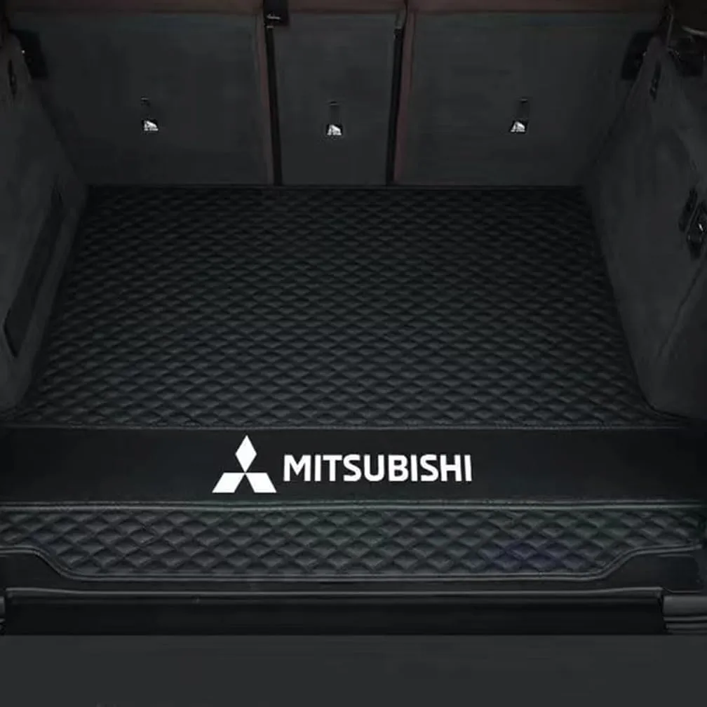 Car Boot Mats, for Mitsubishi Mirage G4(A1O) 2019- Rear Trunk Storage Cargo Anti-Scratch Protector Tray Cover Liner, Auto Accessories,A-Black