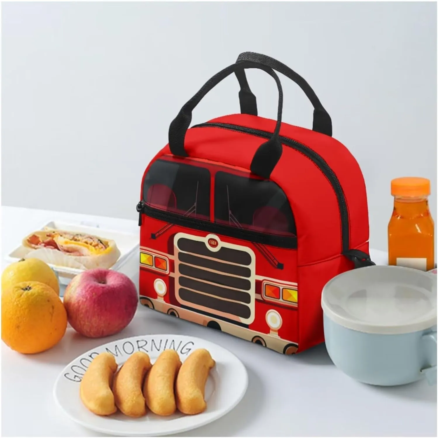 Car Print Backpack Set for Toddler Boys Grades 2 to 8 Removable Strap Meal Bags for Kids 15 inch Large Capacity Tote Bag School for School Picnic Travel Outdoor