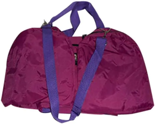 Carry On Size Weekend Bag, Main Compartment And Two End Pockets, Made In USA. (Fuchsia)