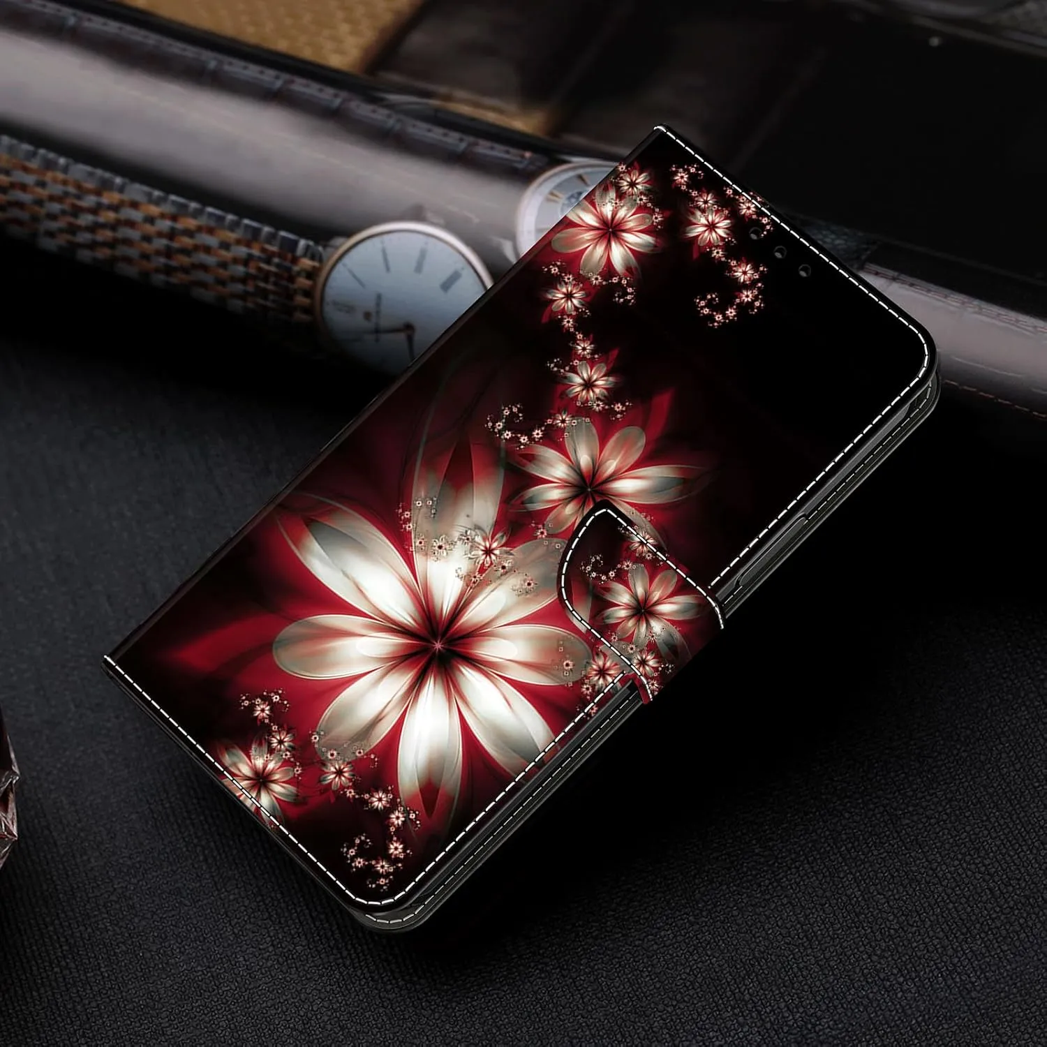 Case for Honor Magic 6 Lite,Honor Magic 6 Lite Phone Case Wallet,Cute Flip Folio PU Leather Protective Cover with Card Holderfor Honor Magic 6 Lite - Dream Flower