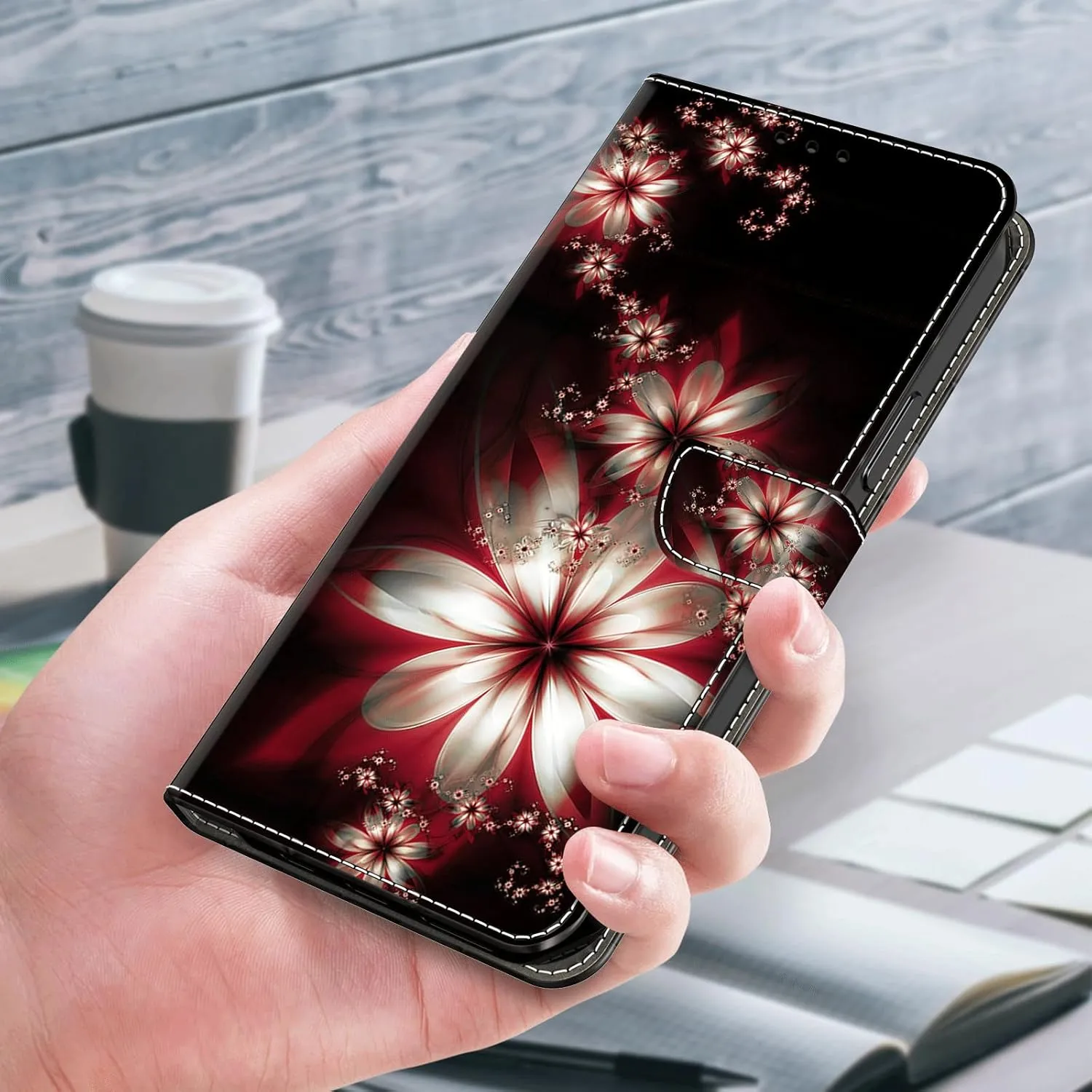 Case for Honor Magic 6 Lite,Honor Magic 6 Lite Phone Case Wallet,Cute Flip Folio PU Leather Protective Cover with Card Holderfor Honor Magic 6 Lite - Dream Flower