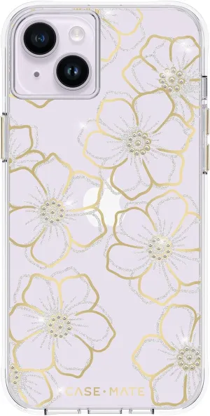 Case-Mate iPhone 14 Plus Case - Floral Gems - With 10ft Drop Protection & Wireless Charging - Luxury Sparkle Rhinestones Case for iPhone 14 Plus - Lightweight, Anti Scratch, Shock Absorbing Materials