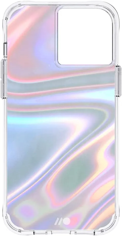 Case-Mate Soap Bubble iPhone 13 Pro Max Case for Women [10ft Drop Protection] [Wireless Charging] Luxury Phone Cover for iPhone 13 Pro Max - Iridescent Swirl Effect, Anti-Scratch, Slim Fit Iridescent