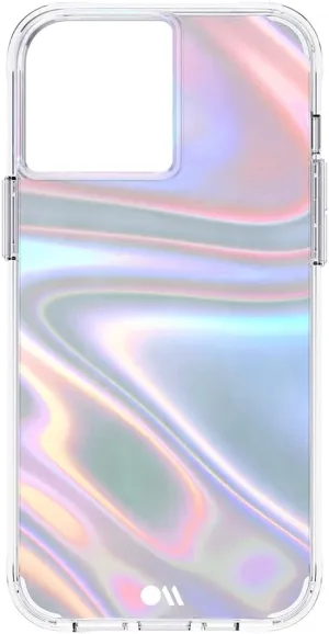 Case-Mate Soap Bubble iPhone 13 Pro Max Case for Women [10ft Drop Protection] [Wireless Charging] Luxury Phone Cover for iPhone 13 Pro Max - Iridescent Swirl Effect, Anti-Scratch, Slim Fit Iridescent