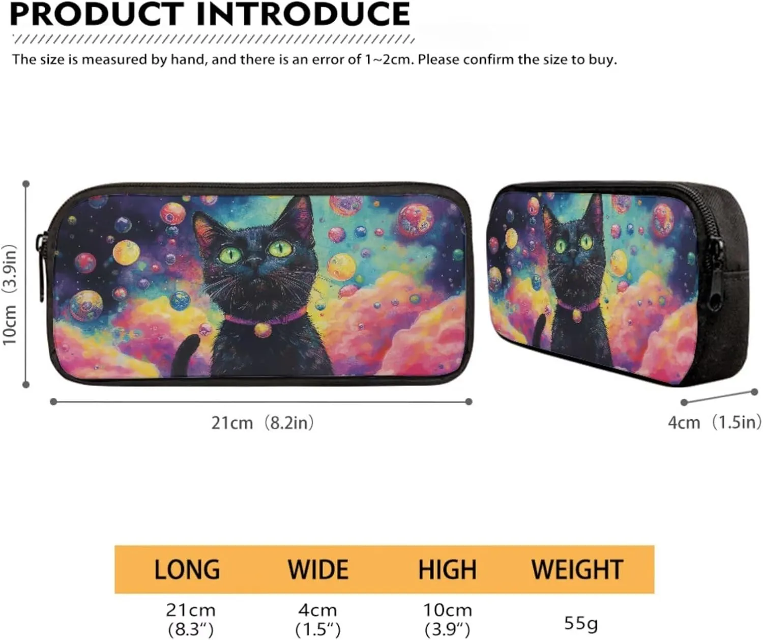 Cat Cloud Bubble Print 4PCS Backpack Set for Boys Girls, Large Capacity Kids Bookbag Set Preschool Kindergarten School Bag with Lunch Box Pencil Case and Water Bottle Holder