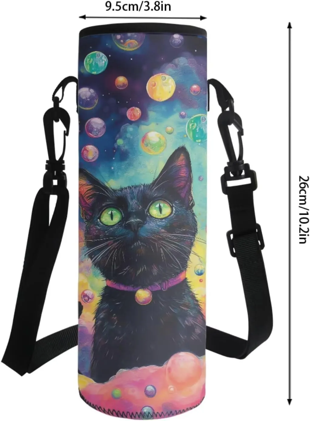 Cat Cloud Bubble Print 4PCS Backpack Set for Boys Girls, Large Capacity Kids Bookbag Set Preschool Kindergarten School Bag with Lunch Box Pencil Case and Water Bottle Holder