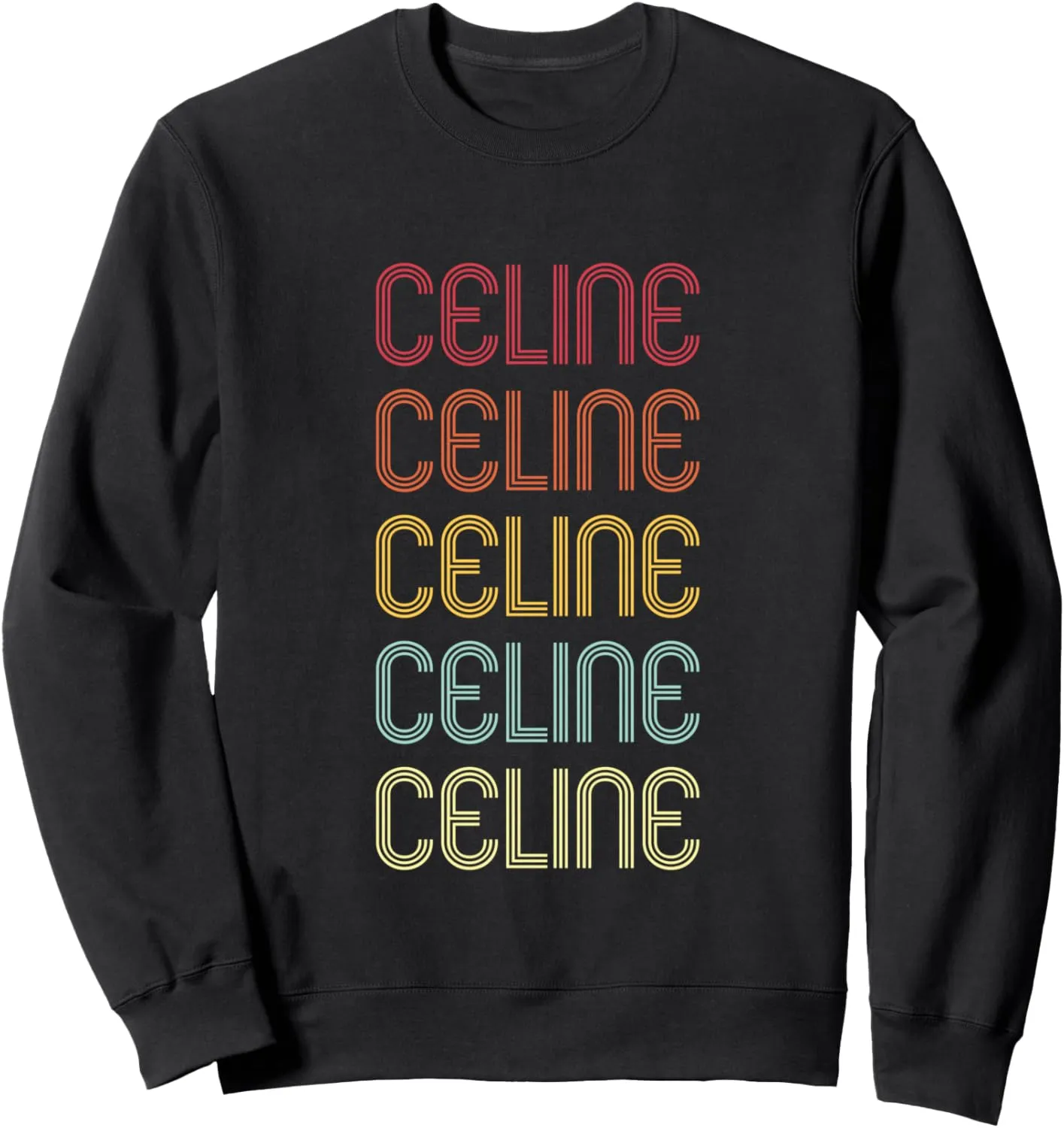 Celine Retro Wordmark Pattern Vintage Personalized 70s Sweatshirt