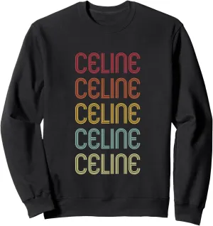 Celine Retro Wordmark Pattern Vintage Personalized 70s Sweatshirt