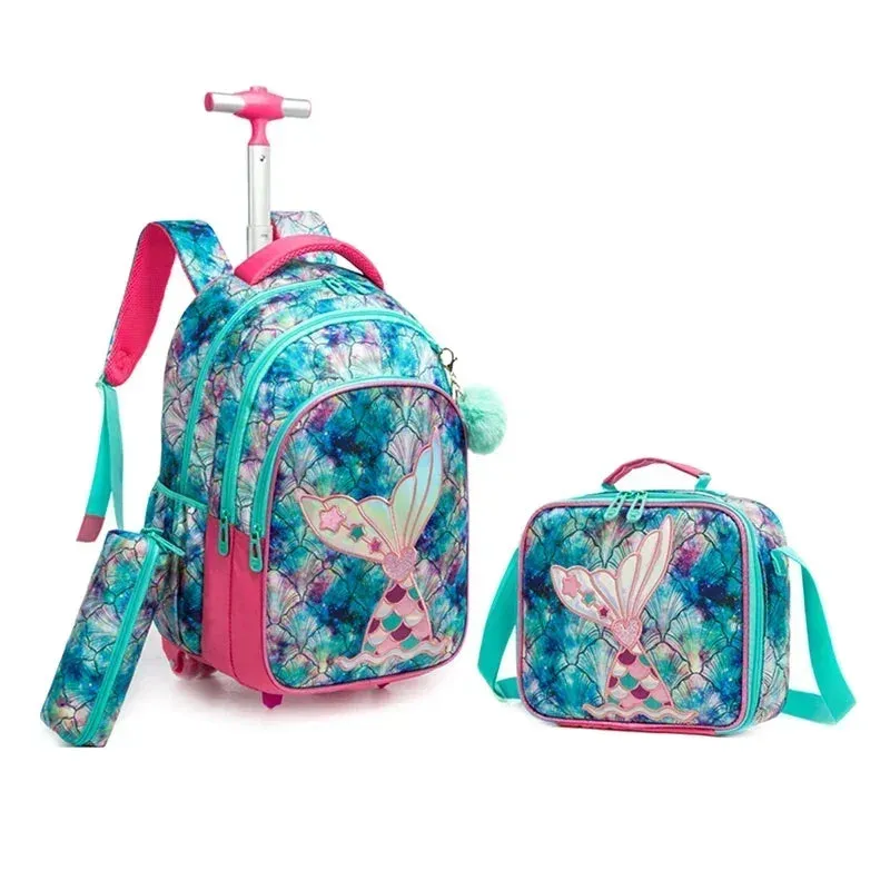 Children's School Rolling Backpack | Wheeled Trolley Bag Set for Boys