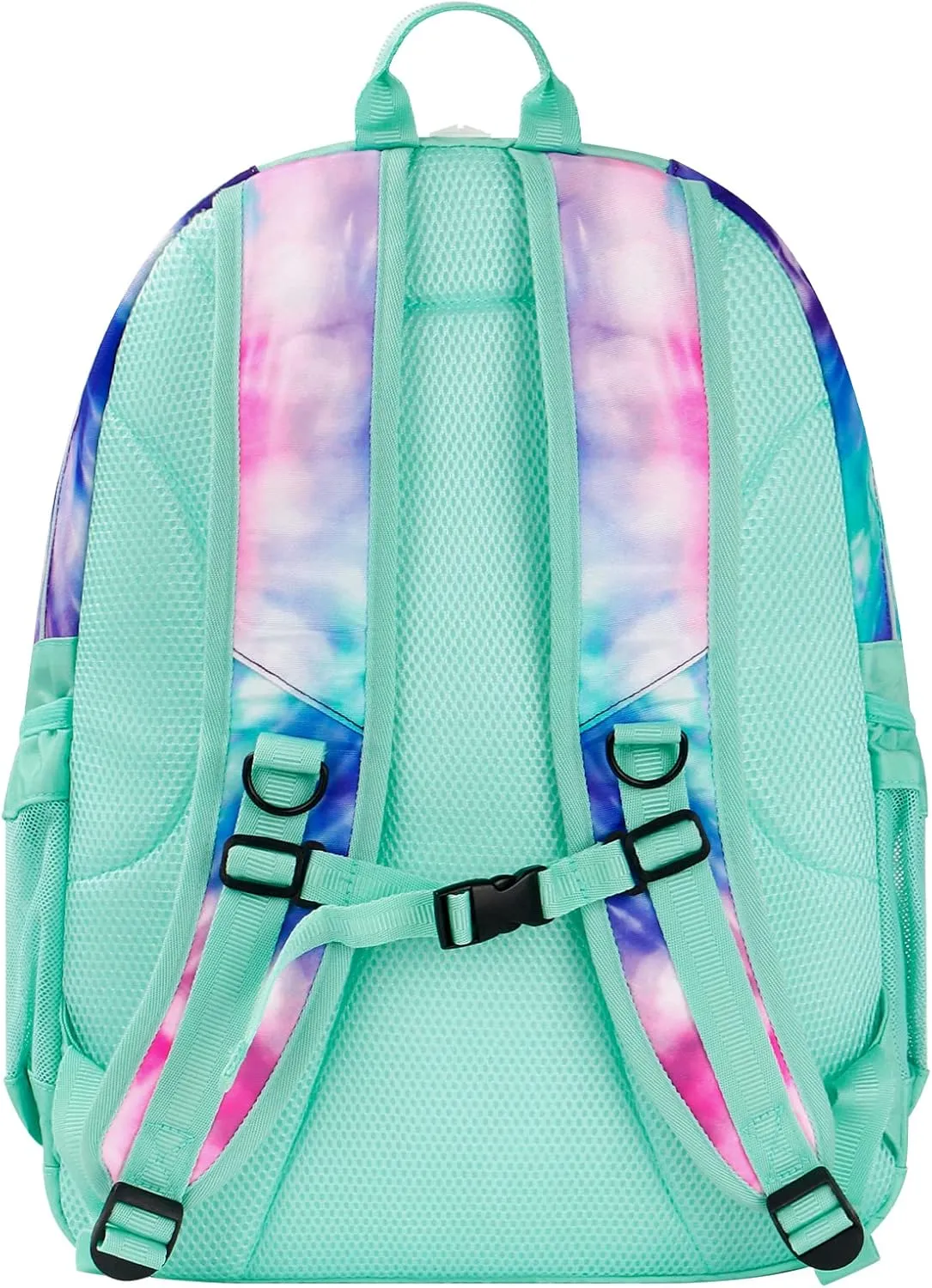 Choco Mocha Tie Dye Backpack for Teen Girls, Travel School Backpack for Girls Middle School Large Bookbag 18 Inch, Teal Green