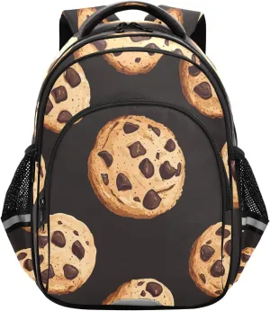 Chocolate Chip Cookies Pattern Backpack for Kids Elementary School Bag Boys Girls Bookbag Travel Backpack Daypack