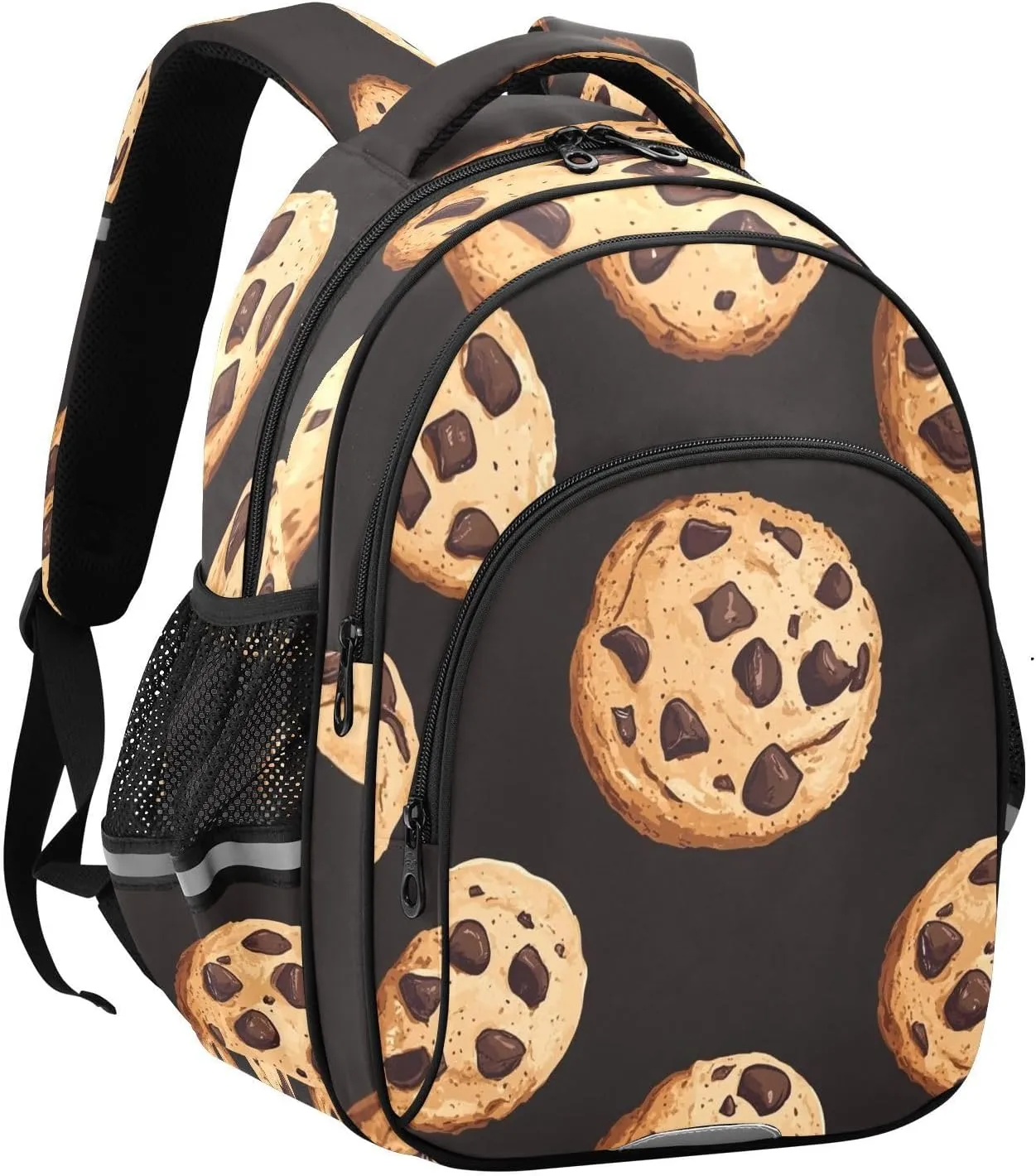 Chocolate Chip Cookies Pattern Backpack for Kids Elementary School Bag Boys Girls Bookbag Travel Backpack Daypack