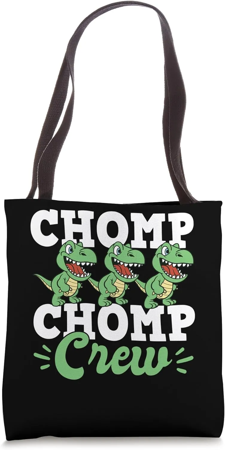 Chomp Chomp Crew Dinosaur Dino Birthday Tote Bag
