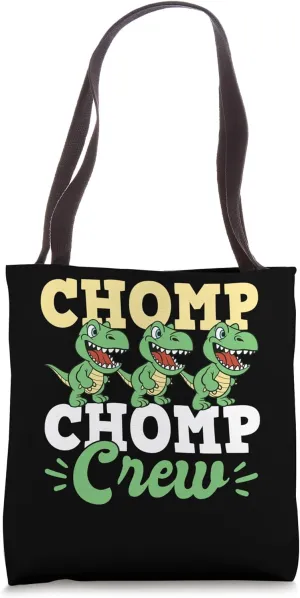 Chomp Chomp Crew Dinosaur Dino Birthday Tote Bag