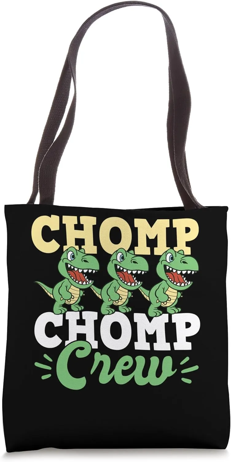 Chomp Chomp Crew Dinosaur Dino Birthday Tote Bag