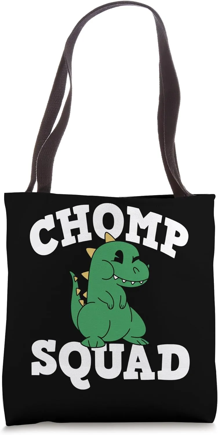 Chomp Squad Dinosaur Dino Birthday Tote Bag