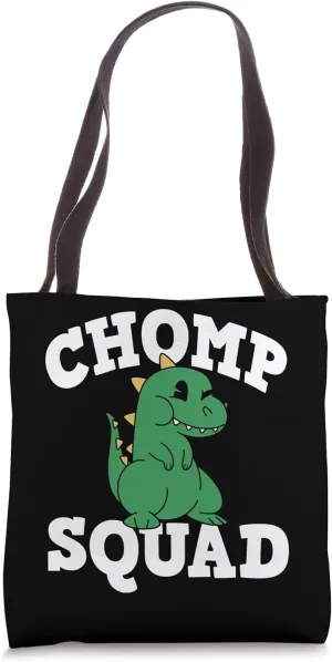 Chomp Squad Dinosaur Dino Birthday Tote Bag