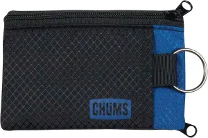 Chums Surfshorts Wallet - Lightweight Slim Wallet with RFID Blocking Card & Clear ID Window - Zippered, Minimalist Wallet w/Key Ring - Solid Colors
