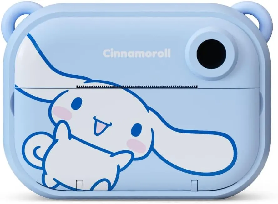 Cinnamoroll Instant Print Kids Digital Camera & Video Camcorder with Selfie Camera by Kidamento, Scavenger Hunt Momento Book, 32GB Memory Card - Model P Cinnamoroll