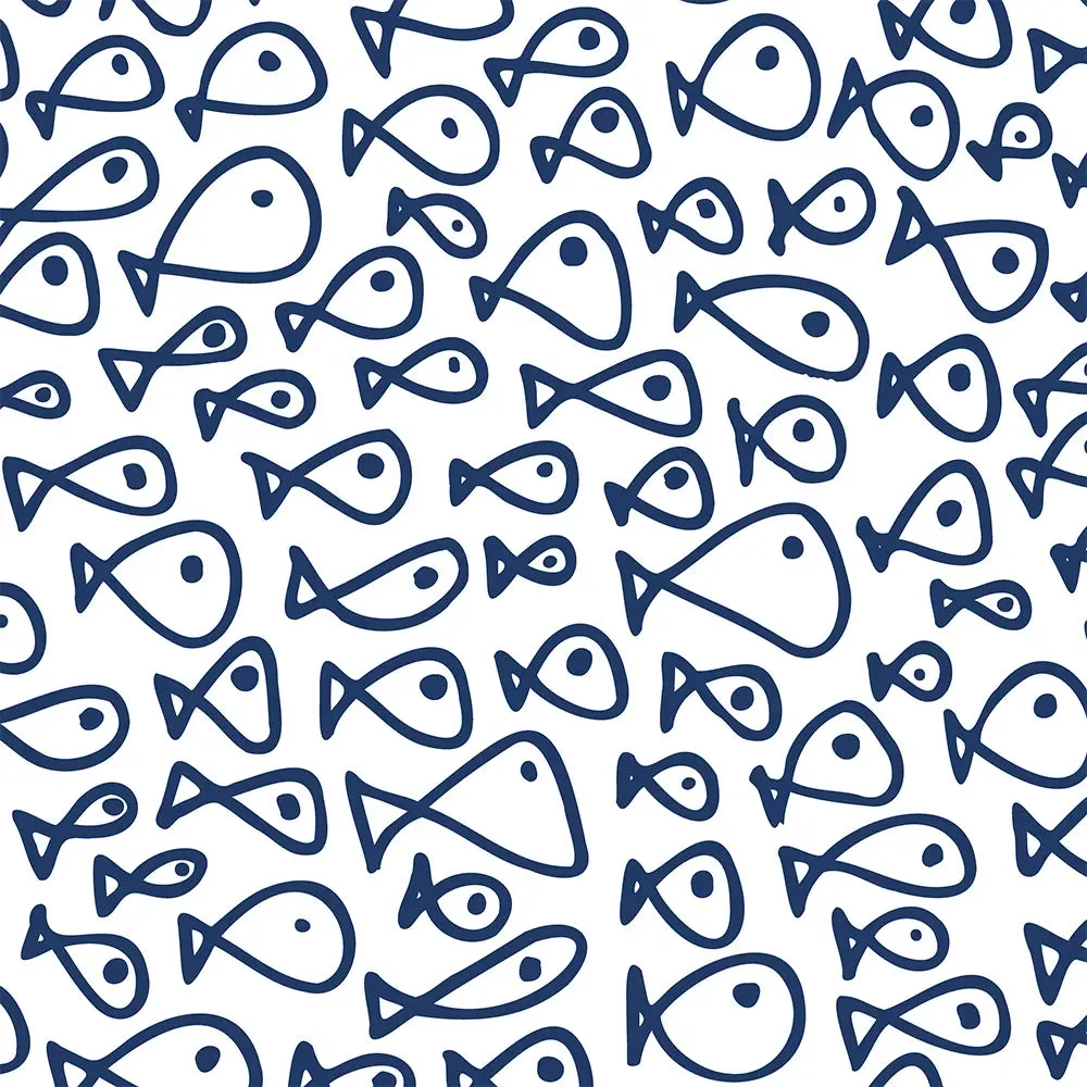 Coastal Collection - Doodle fish ~ Fabric