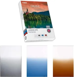 Cokin 3 Piece Landscape Soft-Edge Graduated Neutral Density Gray Filter Kit for Z-Pro Series Holder, Includes GND8 Soft, Gradual Blue Soft and Gradual Tobacco Soft Filter, Large