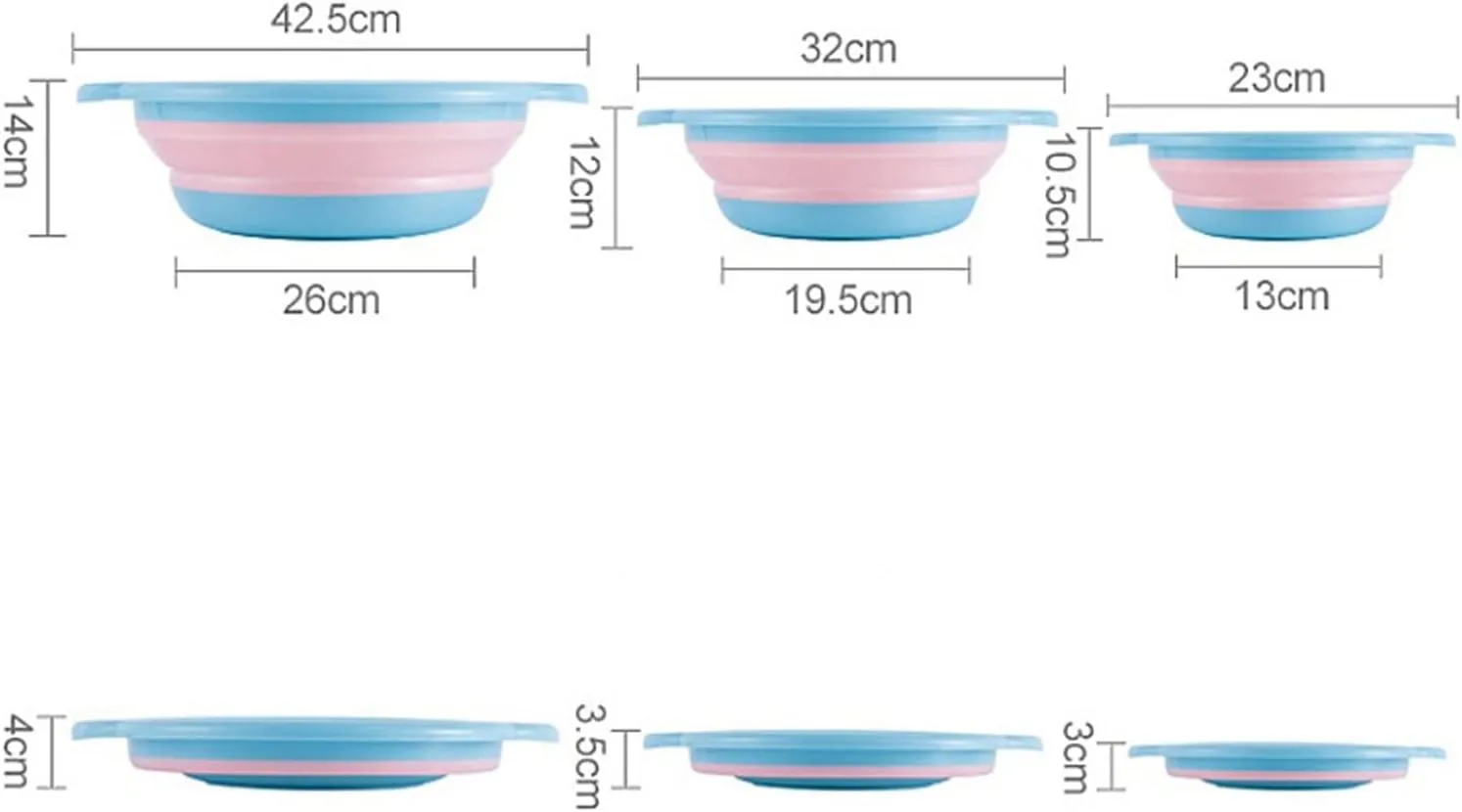 Collapsible wash Basin Foldable Bucket Portable Basket for Fruits Vegetables Folding Car Wash Basin Hair Washing Basin Laundry Tub Travel Accessories(Pink,Large)
