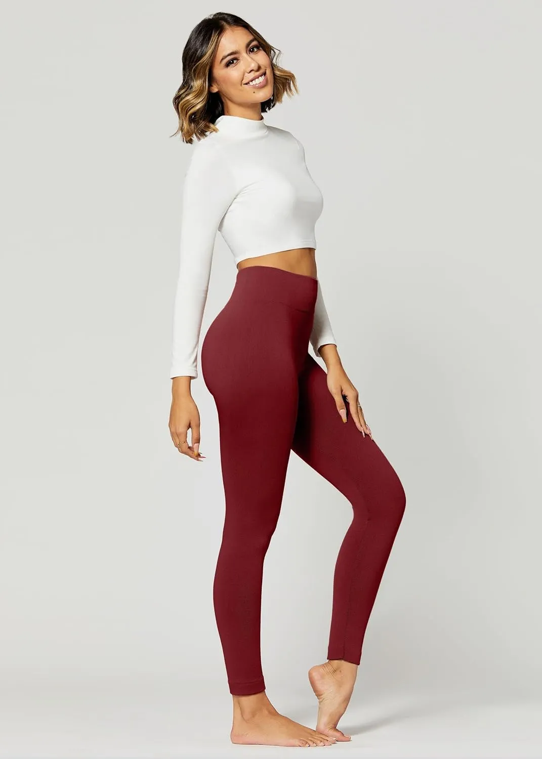 Conceited Fleece Lined Leggings Women - Regular and Plus Size Tights - Premium Fabric in Many Colors