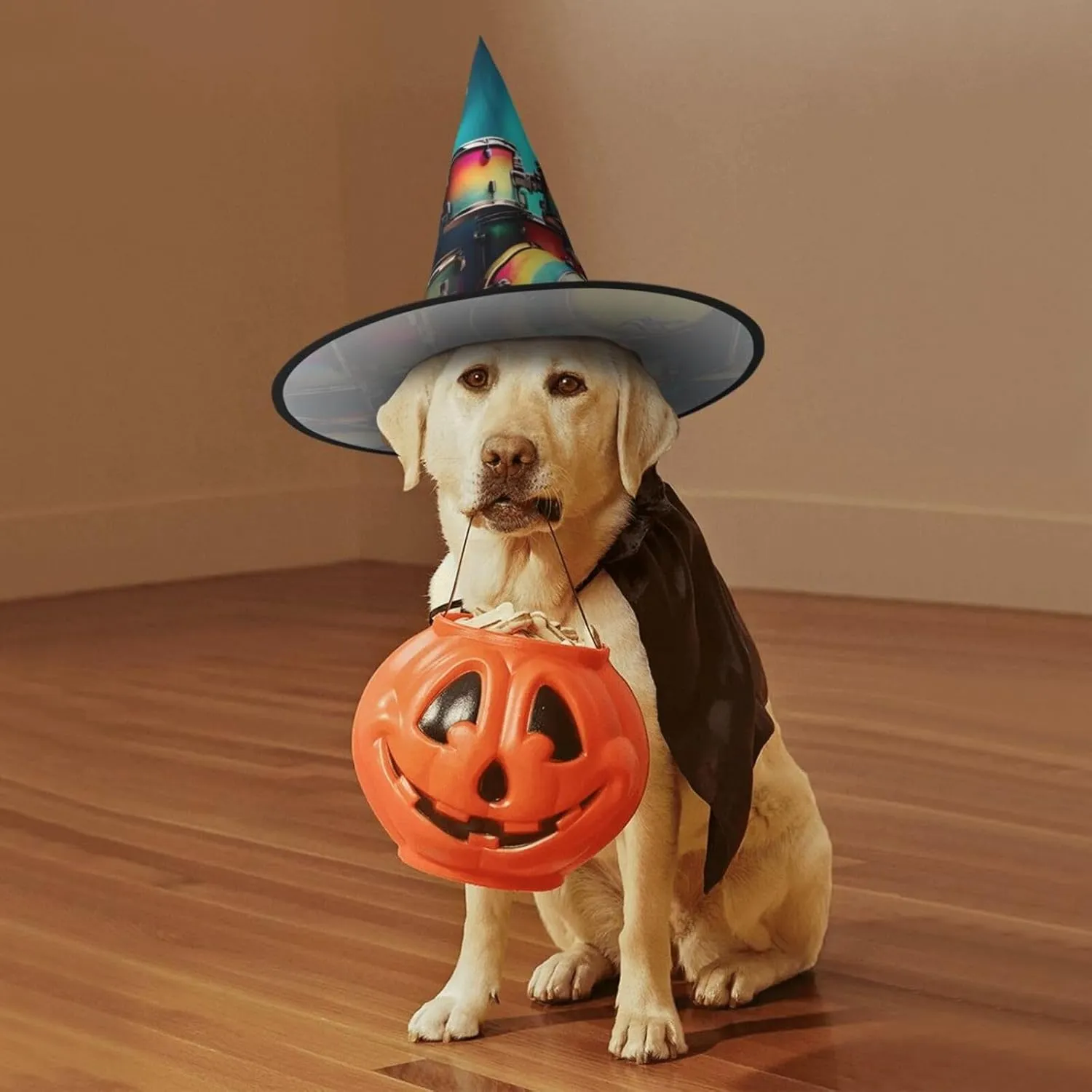 Cool Drums Set Print Funny Halloween Hats Witch Hats For Men, Women, Halloween Parties Costume Events