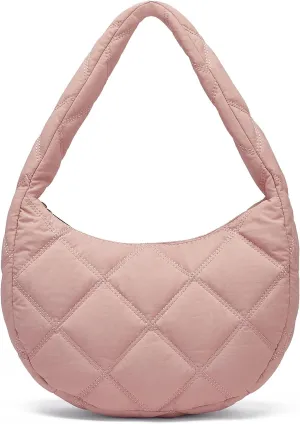 CORALDAISY Women's Handbags and Purses,Small Puffer Crescent Shoulder Bag Sling Bag for Women,Puffy Handbags