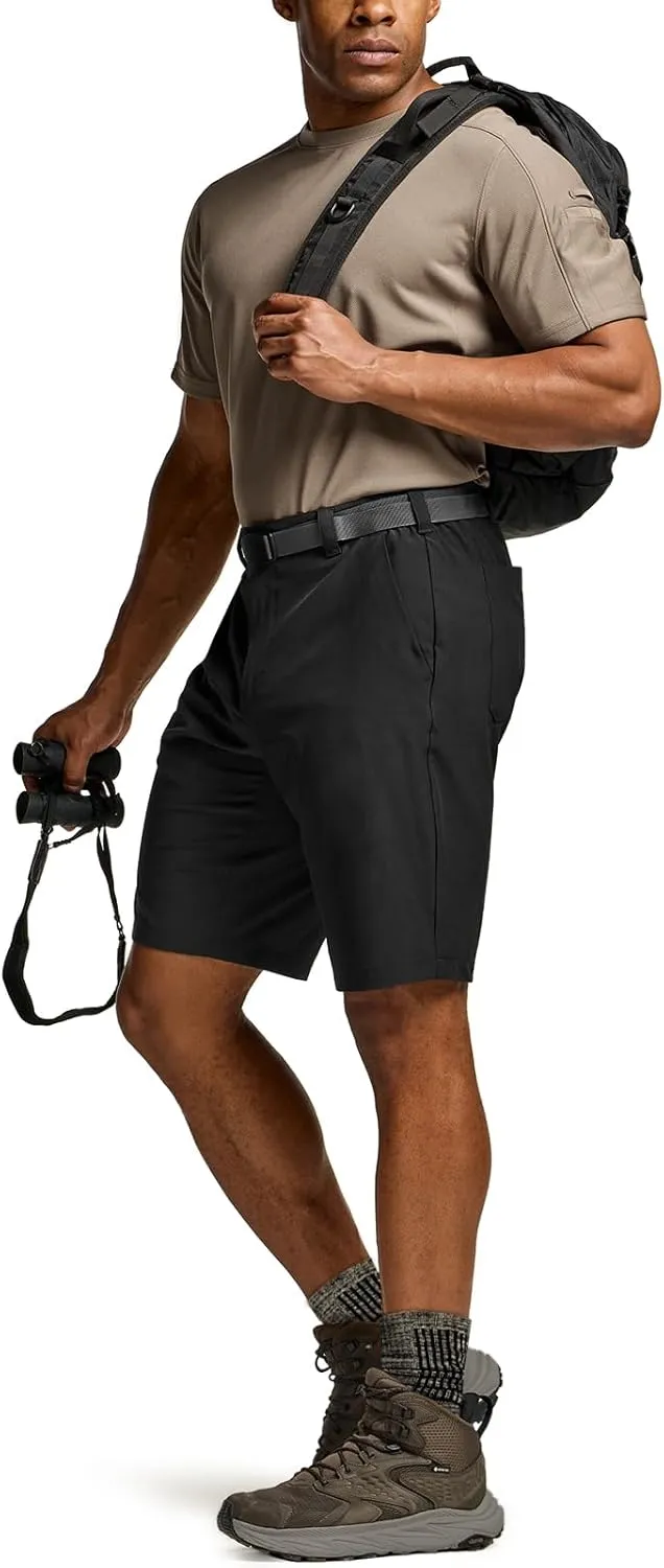 CQR Men's Quick Dry Stretch Hiking Cargo Shorts, Lightweight Water Resistant Tactical Casual, Golf & Outdoor with Pockets