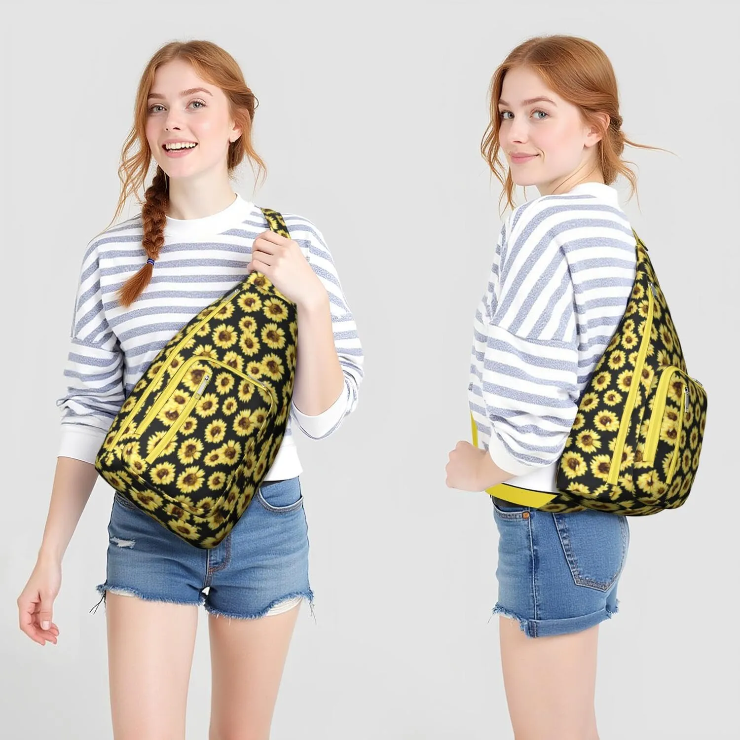 Crossbody Sling Bag Hiking TravelBackpack Lightweight Water-Resistant Trendy Casual