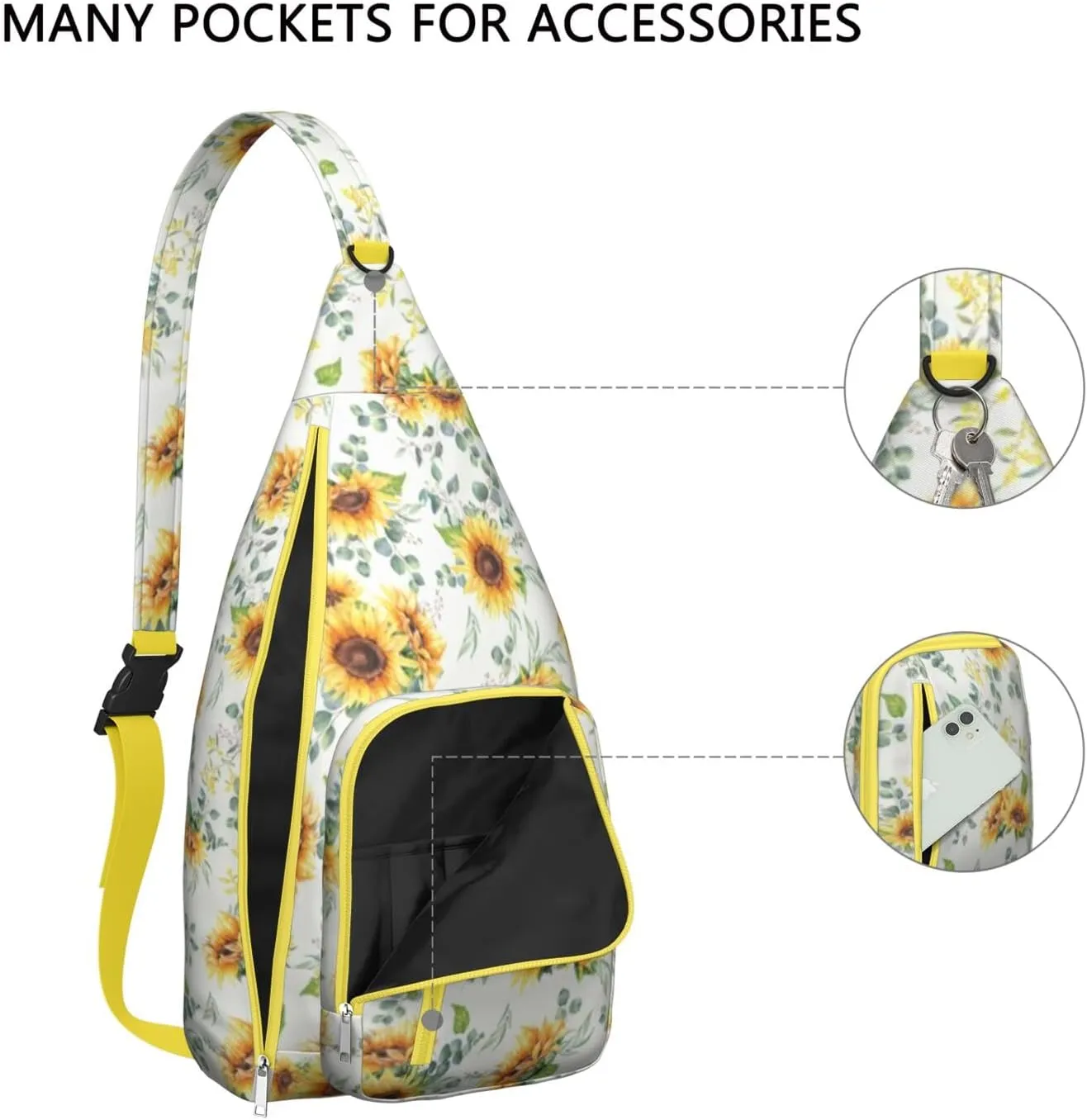 Crossbody Sling Bag Hiking TravelBackpack Lightweight Water-Resistant Trendy Casual