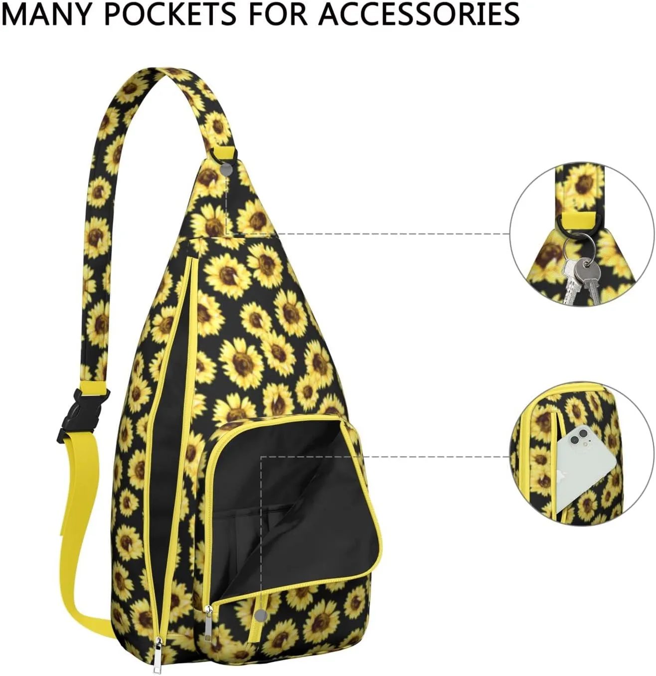 Crossbody Sling Bag Hiking TravelBackpack Lightweight Water-Resistant Trendy Casual