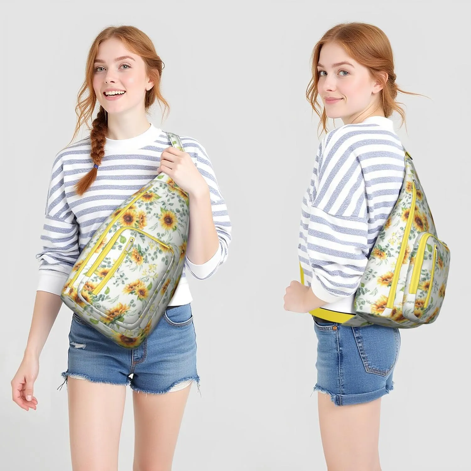 Crossbody Sling Bag Hiking TravelBackpack Lightweight Water-Resistant Trendy Casual