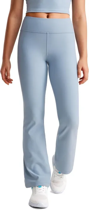 CRZ YOGA Girls Thermal Fleece Lined Flare Leggings Winter Warm Water Resistant Kids Bell Bottoms High Waist Pants Lounge Yoga
