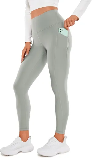 CRZ YOGA Womens Fleece Lined Leggings with Pockets 26.5" - Winter Thermal Warm Soft Water Resistant Casual Lounge Pants