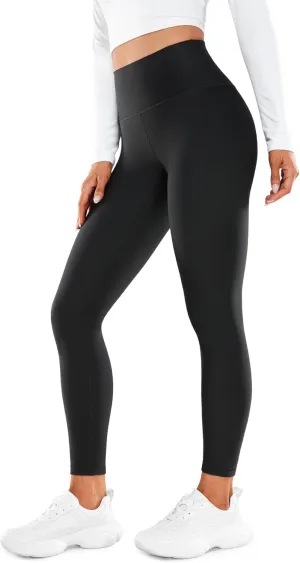 CRZ YOGA Womens Fleece Lined Soft Leggings 26.5" - Lounge Yoga Winter Warm Water Resistant High Waist Casual Thermal Pants