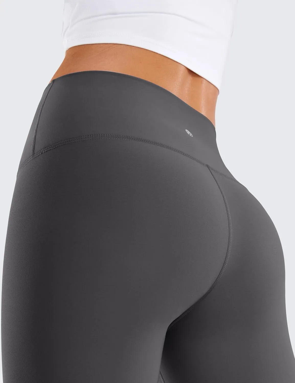 CRZ YOGA Womens Fleece Lined Soft Leggings 26.5" - Lounge Yoga Winter Warm Water Resistant High Waist Casual Thermal Pants