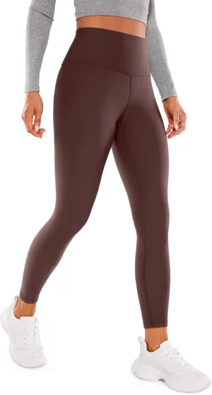 CRZ YOGA Womens Fleece Lined Soft Leggings 26.5" - Lounge Yoga Winter Warm Water Resistant High Waist Casual Thermal Pants