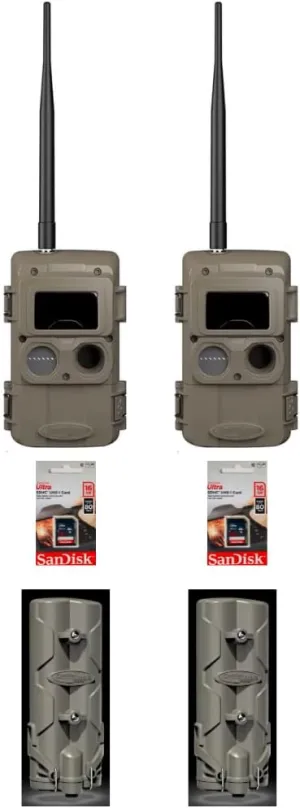 Cuddeback 2 Long Range IR Cameras L Series 2 Battery Power Banks Models P21-001 2 16GB SD Cards New