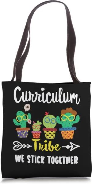 Curriculum Tribe, Funny Cactus Crew Curriculum Teacher Tote Bag