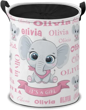 Custom Name Laundry Hamper Basket, Personalized Collapsible Portable Laundry Bag with Name, Storage Bins Baskets, Baby Boys Girls Laundry Basket,Toys Storage Basket, Gifts Basket, Bedroom Home Decor