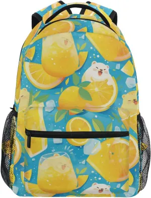 Cute Backpack for Men and Women Fashion Diaper Bag Backpack with Chest Strap for College Work Lemons & Limes Style