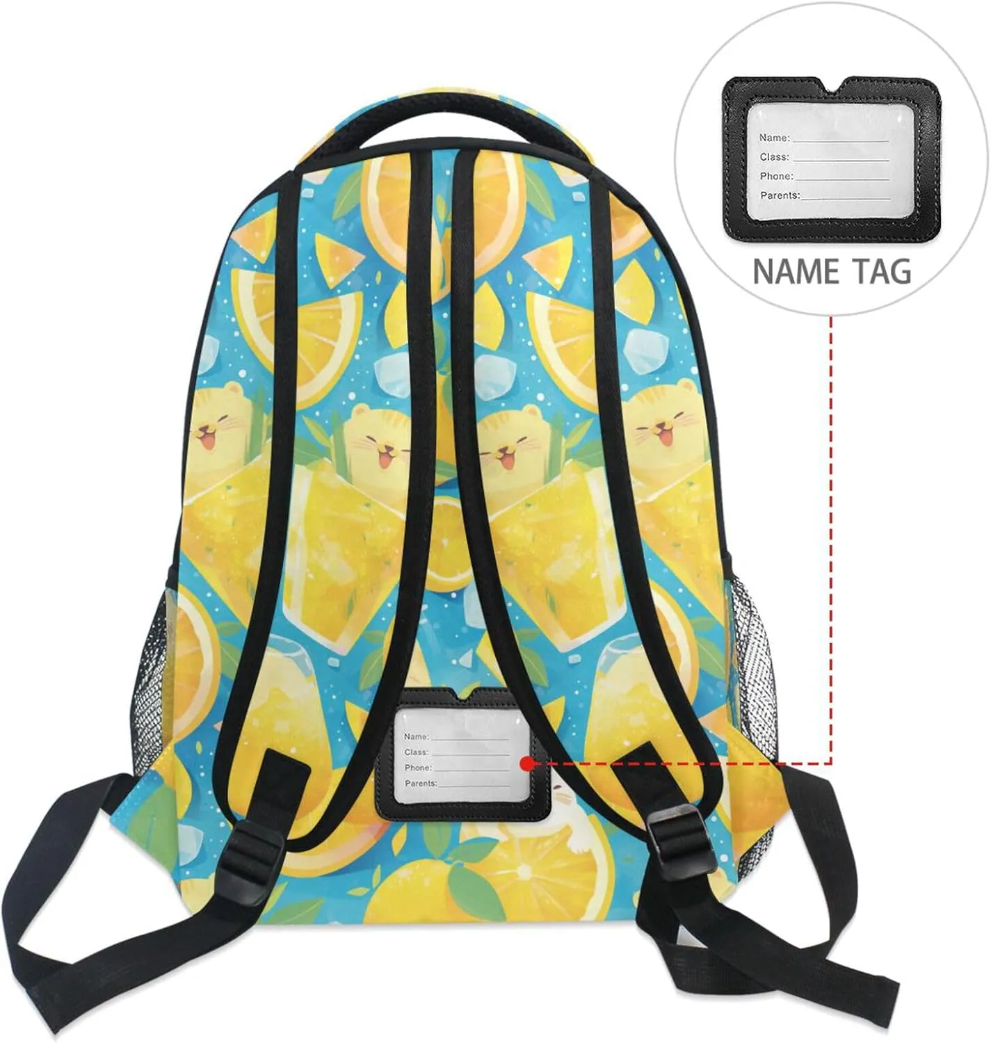 Cute Backpack for Men and Women Fashion Diaper Bag Backpack with Chest Strap for College Work Lemons & Limes Style